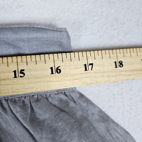 LJC Designs Linen Top Flutter Sleeve Crop Tank Cottage Boho Fairy Ruffle Small - Picture 10 of 12